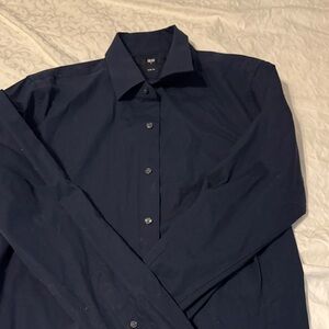 Uniqlo Dark Blue Men's Dress Shirt